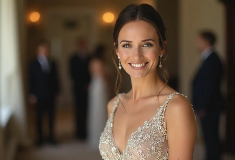 elegant wedding guest
